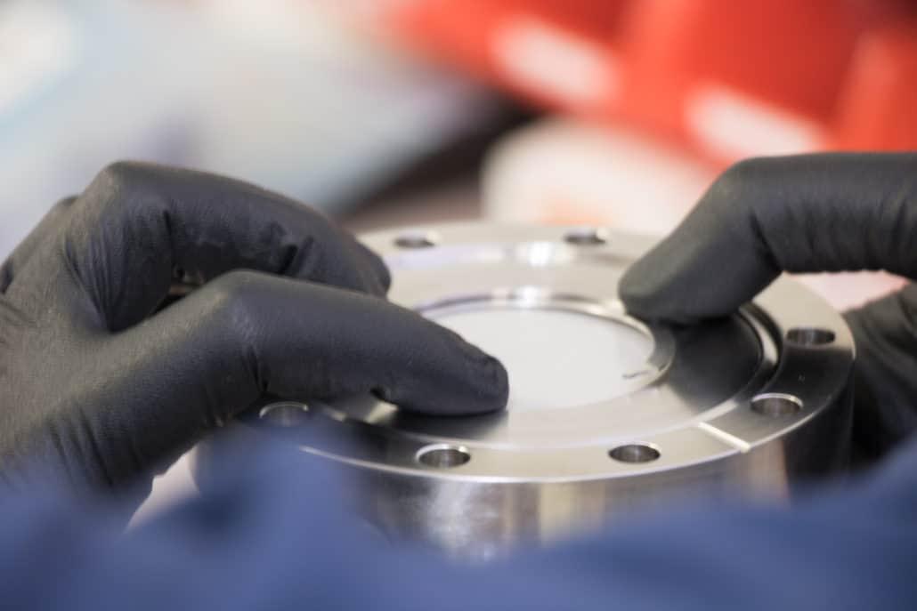 Scientist using ALD tool